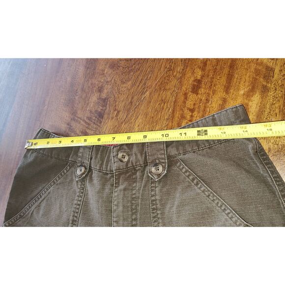 Columbia hiking flat front cargo shorts womens 8 green khaki w 4.5" inseam - Picture 7 of 16